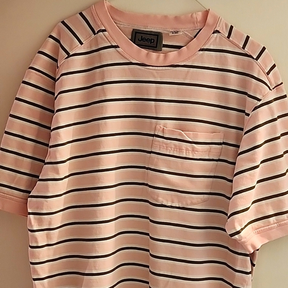 Vintage Jeep Heavy Cotton Knit Tee. Size L. Preloved.